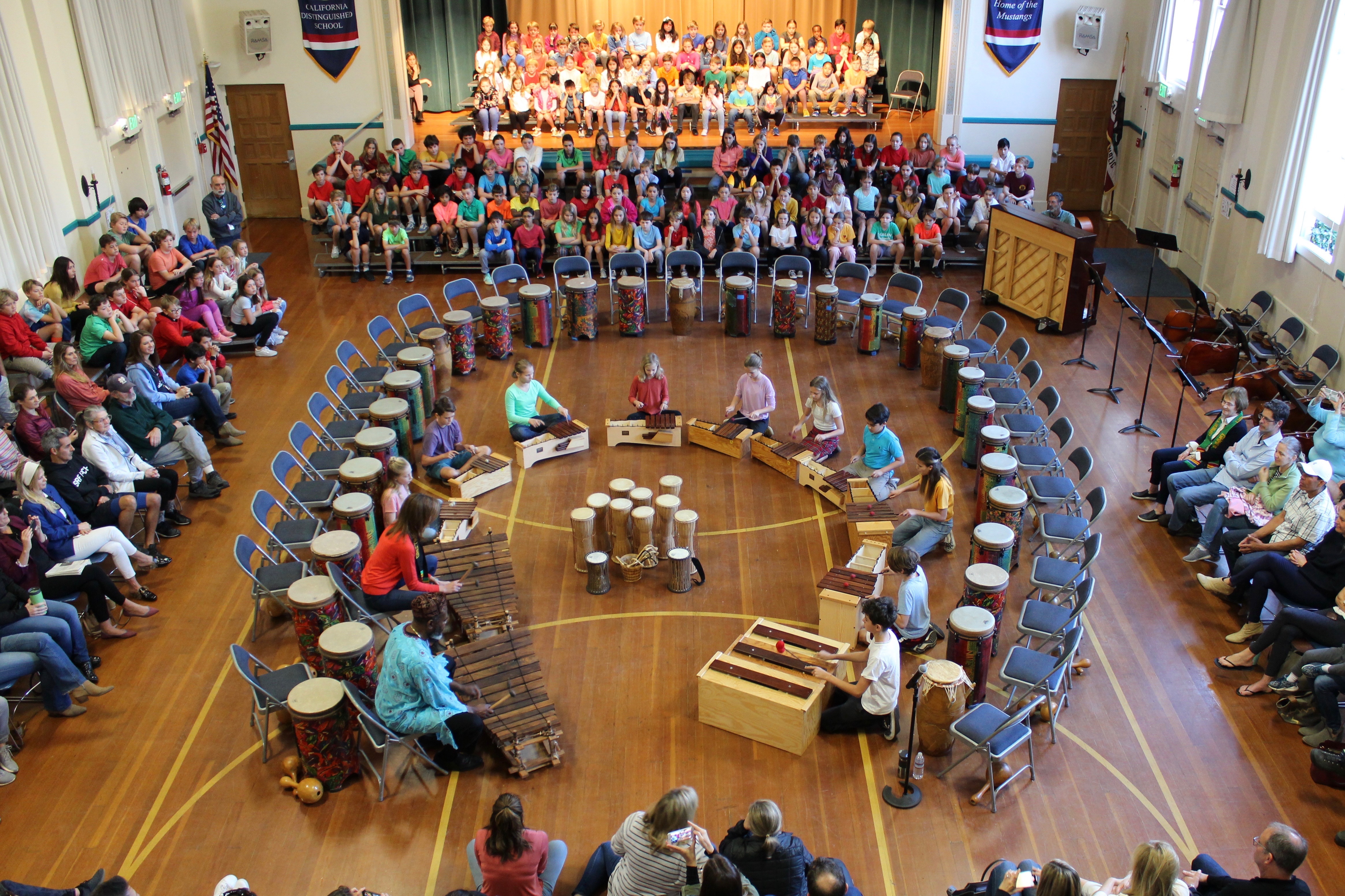 <p>For 16 years, parents like you have supported an African drumming residency with Sowah Mensah. Upper grade students become the performers and the entire student body becomes the audience. The performance is always filled with singing, drumming, joy, pride, and gratitude. Students are consistently moved by the experience they create as they perform on traditional African drums using various traditional rhythms.</p>